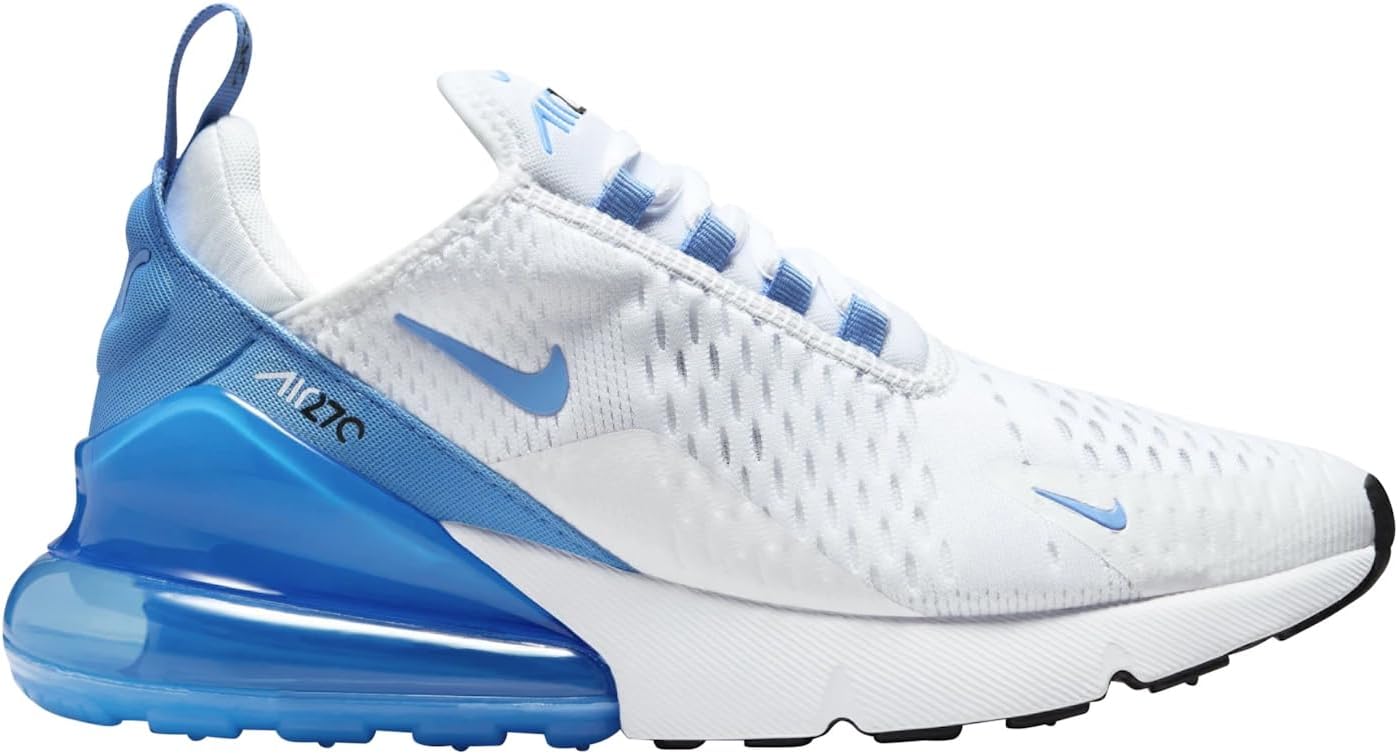 Nike Air Max 270 Women’s Shoes (AH6789-118, White/Black/University Blue) Size 10.5
