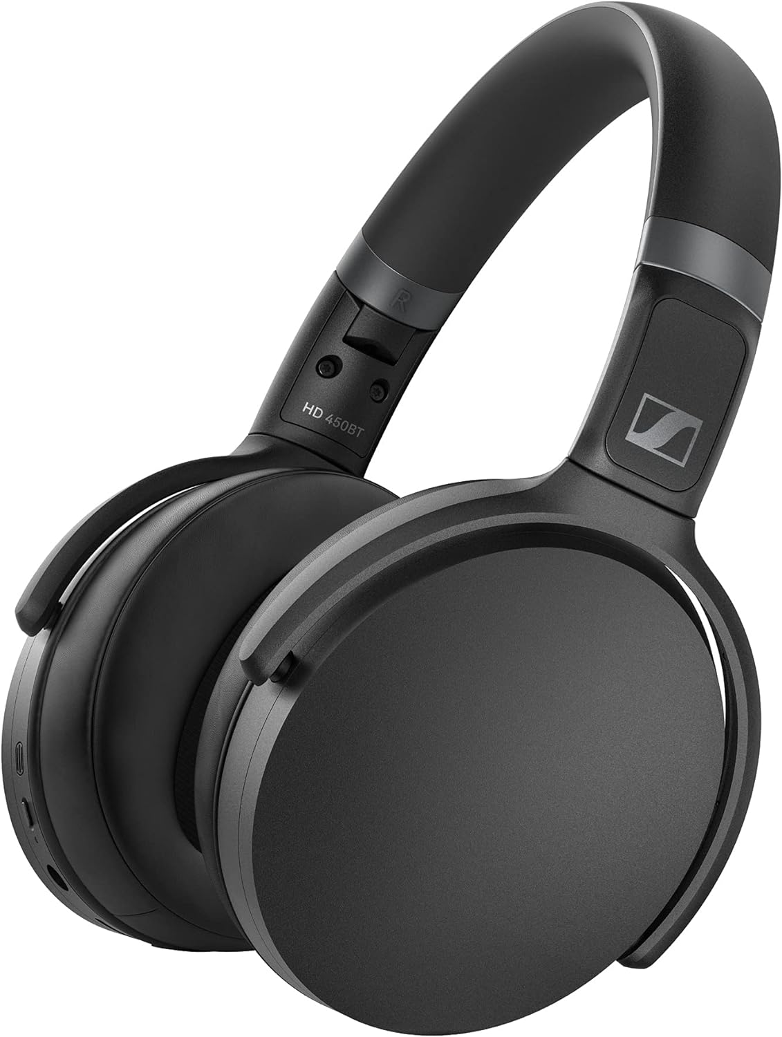 SENNHEISER HD 450BT Bluetooth 5.0 Wireless Headphone with Active Noise Cancellation – 30-Hour Battery Life, USB-C Fast Charging, Virtual Assistant Button, Foldable – Black