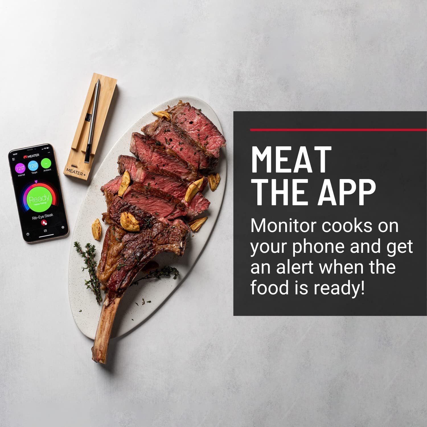MEATER Plus | Smart Meat Thermometer with Bluetooth | 165ft Wireless Range | for The Oven?? Grill?? Kitchen?? BBQ?? Smoker?? Rotisserie - Image 5